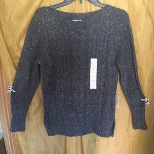 Gray knitted sweater